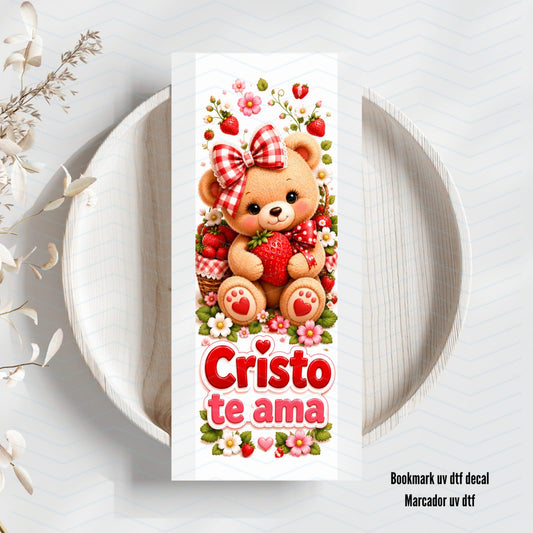 Cristo Te Ama Uv Dtf Bookmark