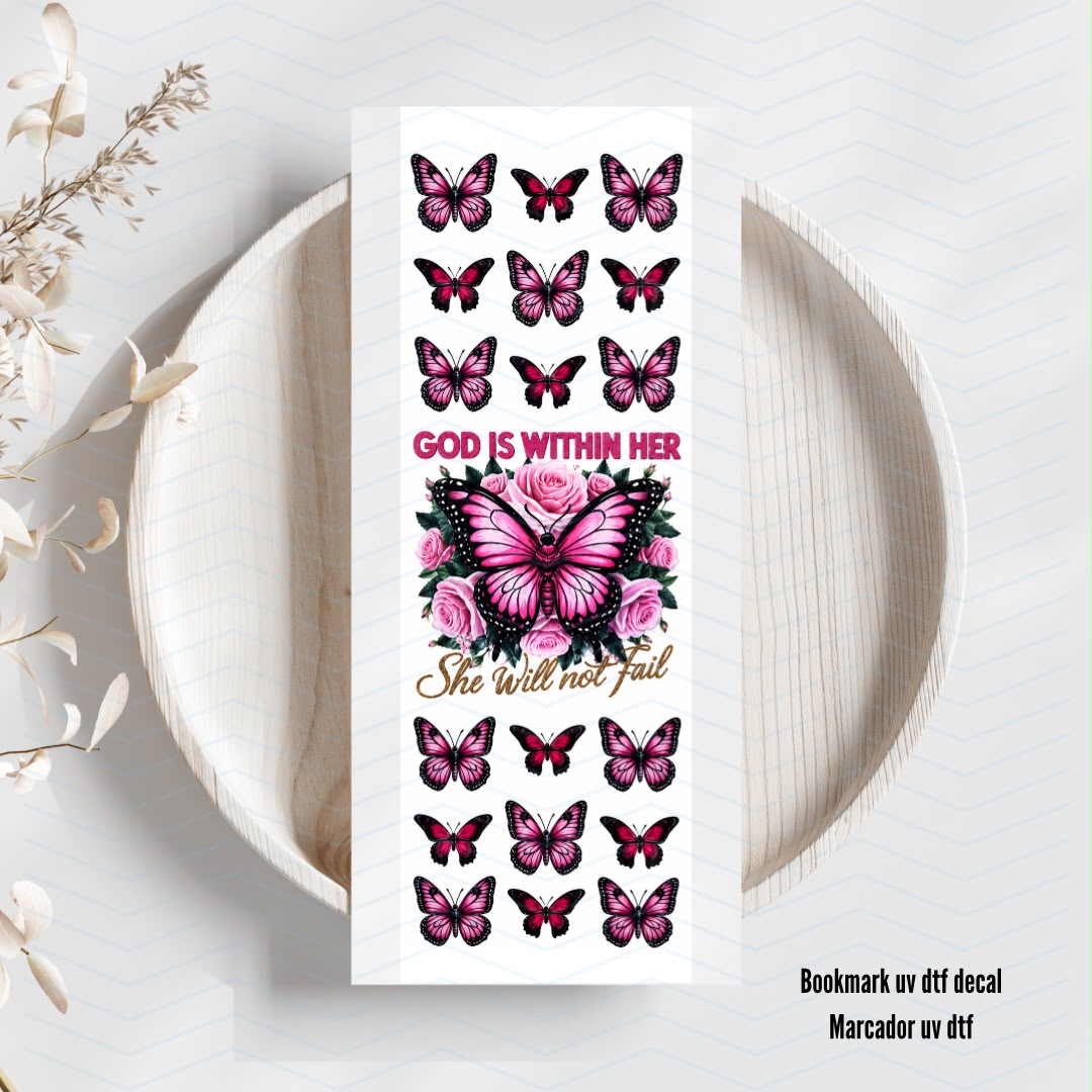 God Is Within Her Uv Dtf Bookmark