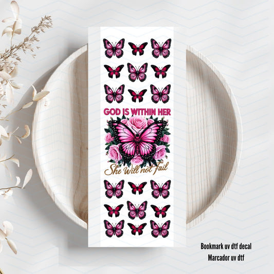 God Is Within Her Uv Dtf Bookmark