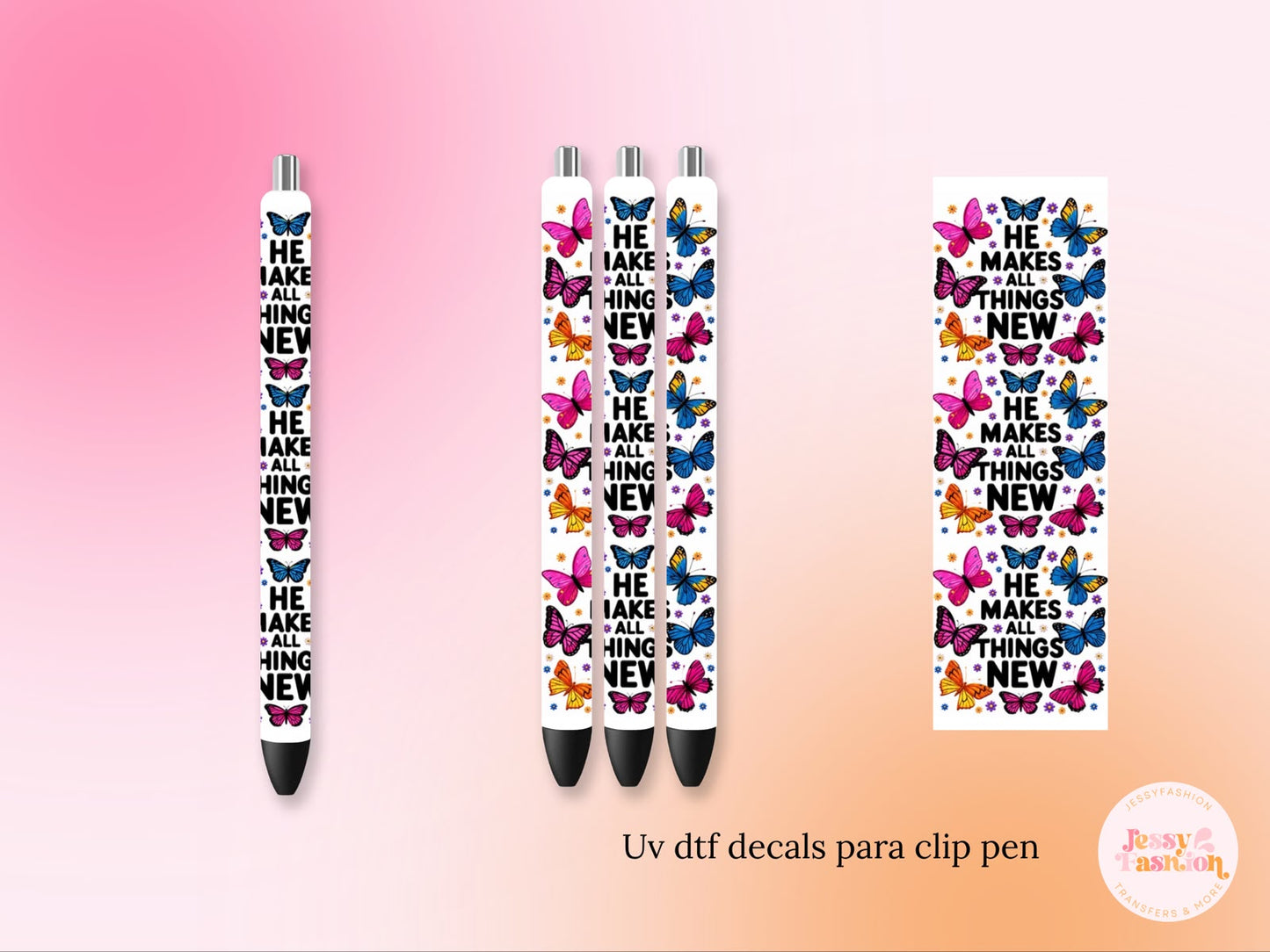 He Makes All Things New UV DTF Decal Bolígrafo