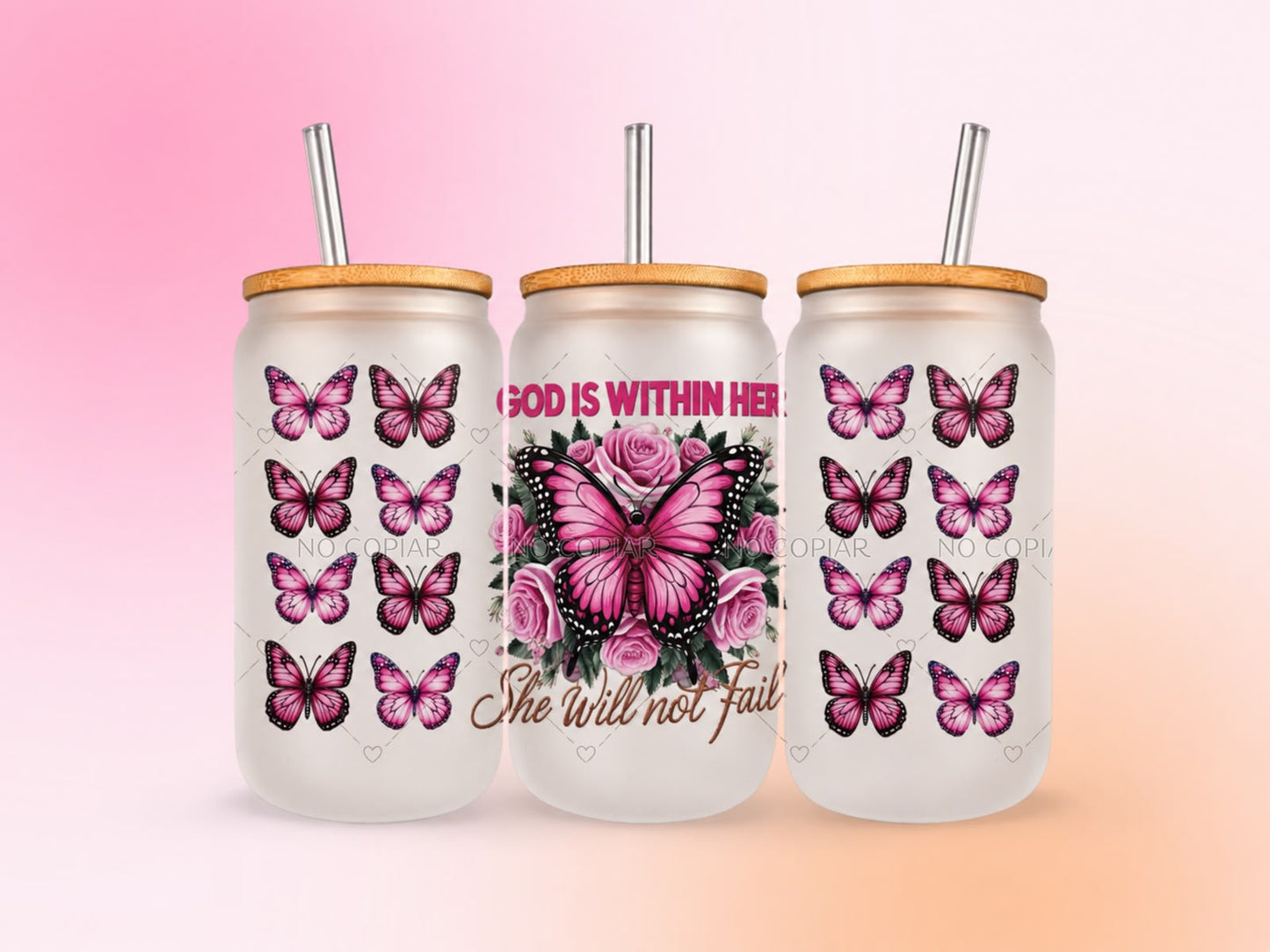 God Is Within Her UV DTF CUP WRAP