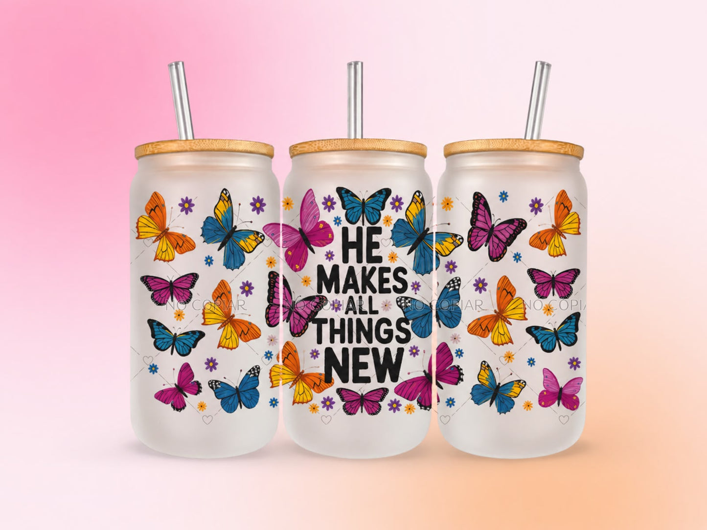 He Makes All Things New UV DTF CUP WRAP