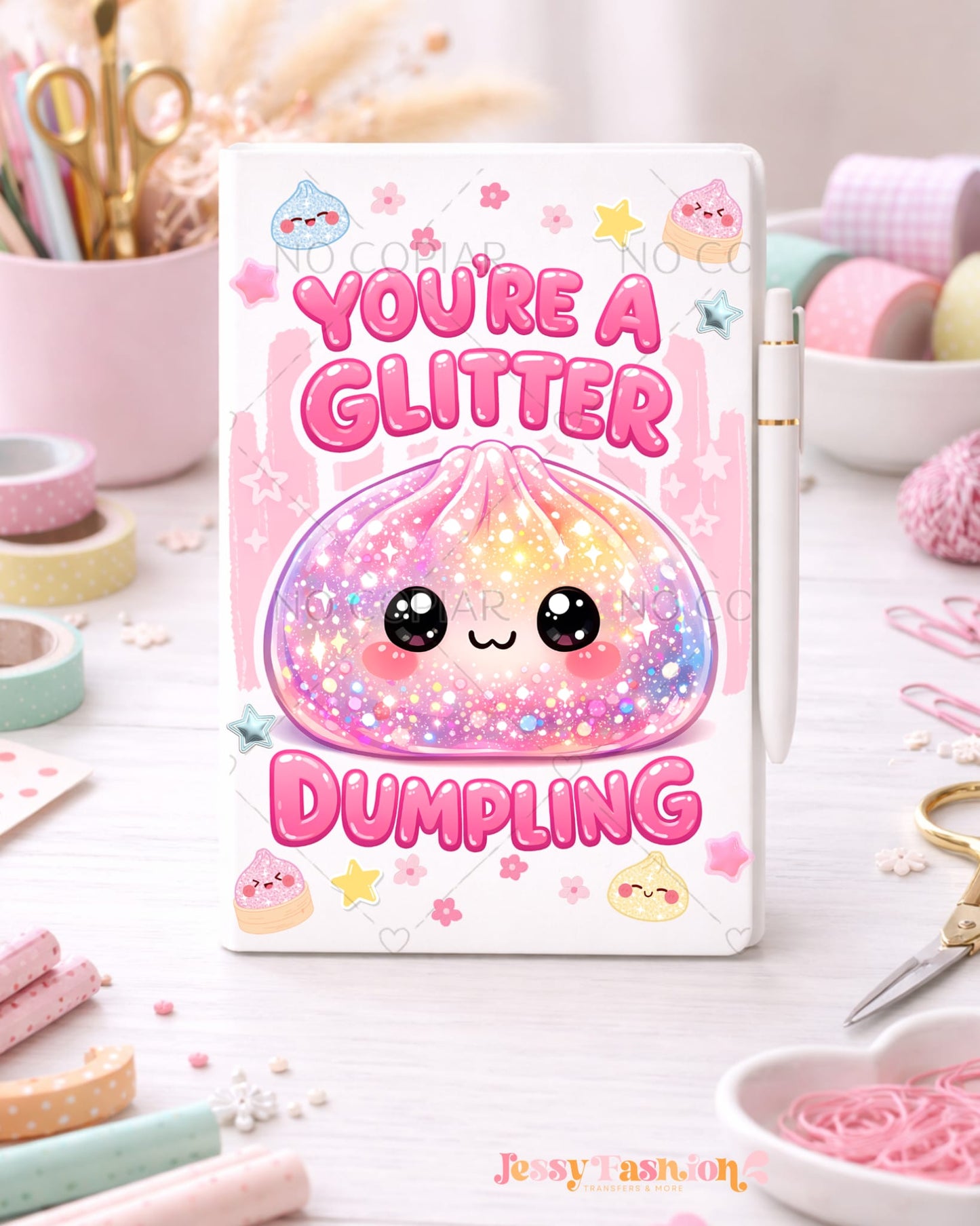 You're A Glitter Dumpling UV dtf notebook