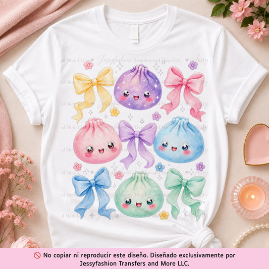 Cute Pastel Dumplings Dtf shirt transfer