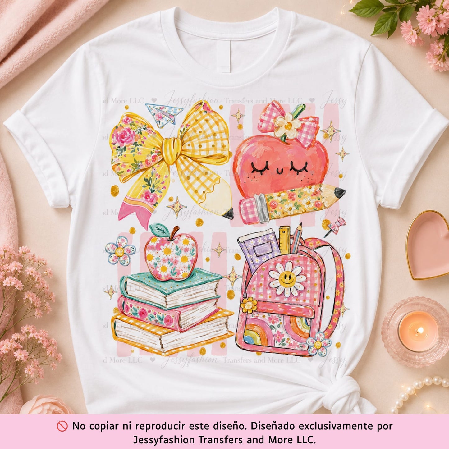 Sweet Pastel School Dtf shirt transfer