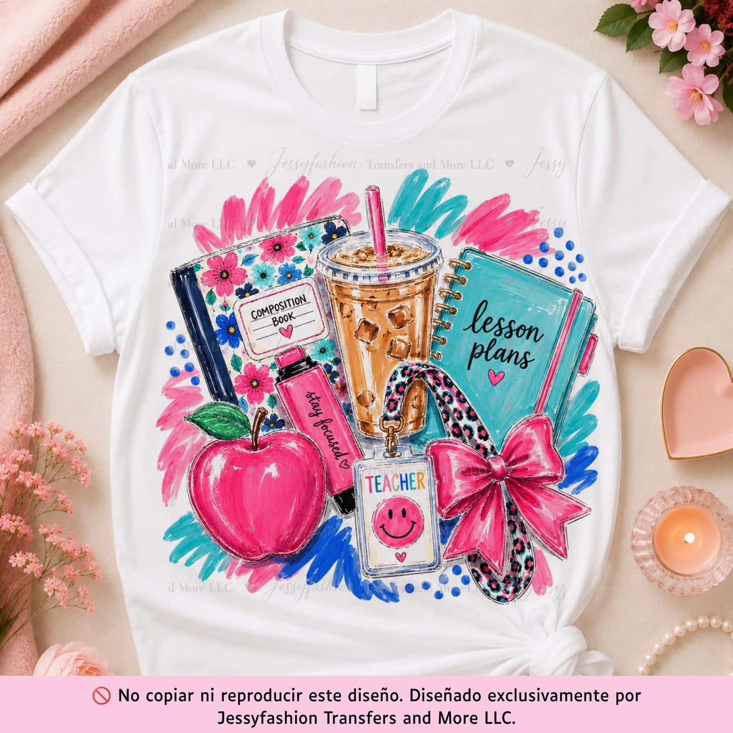 Lesson Plan & Iced Coffee Teacher Dtf shirt transfer