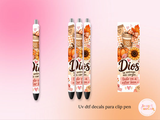 Dios te Entrego Mis Cargas UV DTF PEN WRAP