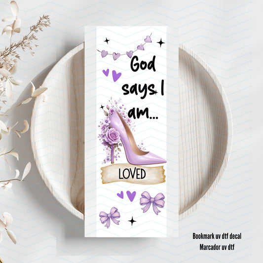 LOVED Uv Dtf Bookmark