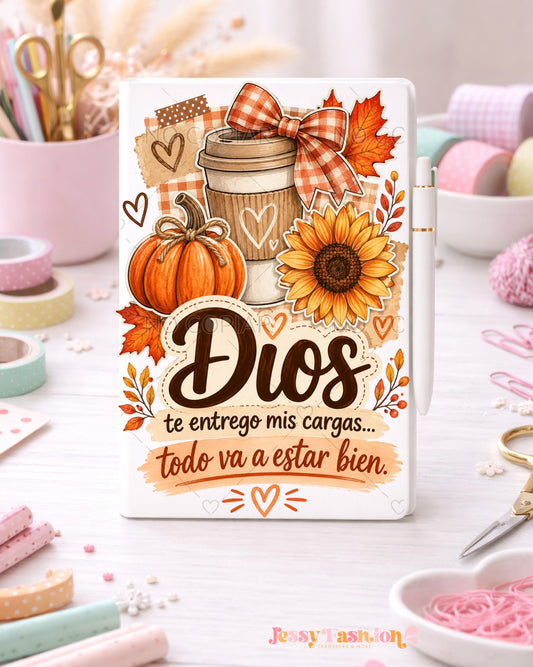 Dios te Entrego Mis Cargas UV dtf notebook