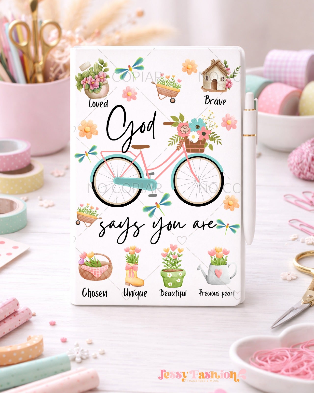 God Says You Are... UV dtf notebook