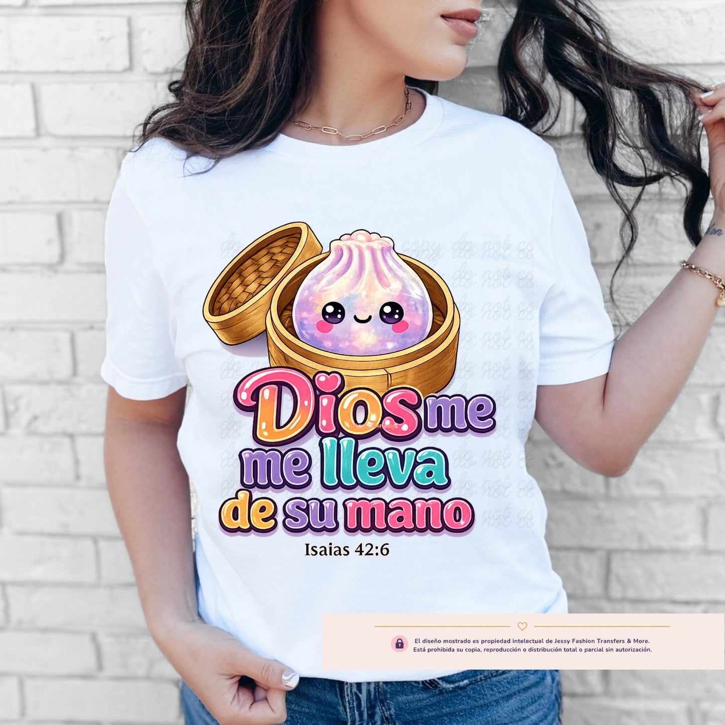 Dios Me LLeva De Su Mano Dtf shirt transfer