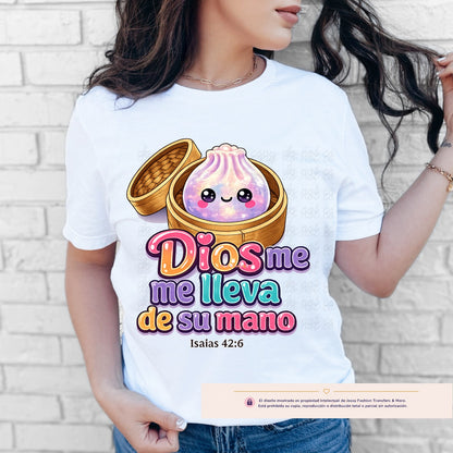 Dios Me LLeva De Su Mano Dtf shirt transfer
