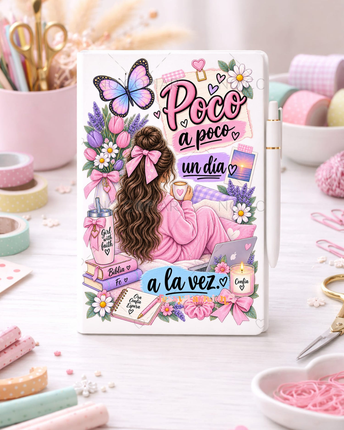 Poco a poco, un día a la vez UV dtf notebook