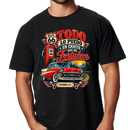 Todo Lo puedo en Cristo que me Fortalece Dtf Shirt Transfer
