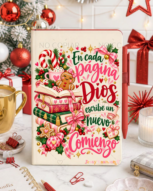 En cada página Dios escribe un nuevo comienzo UV dtf notebook
