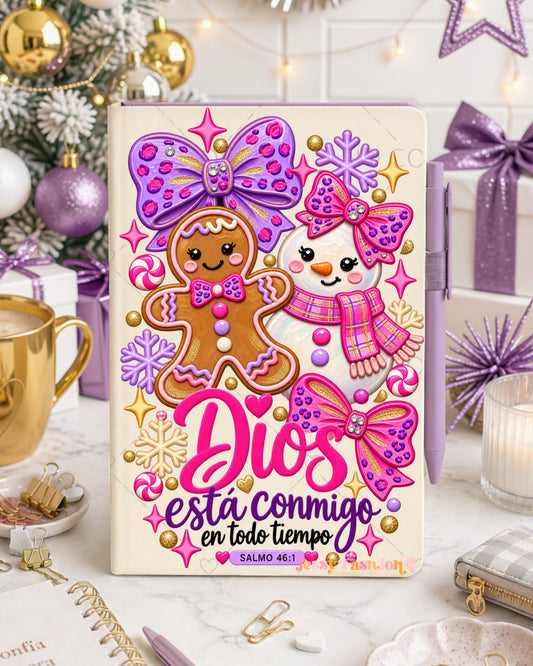 Dios está conmigo en todo tiempo UV dtf notebook