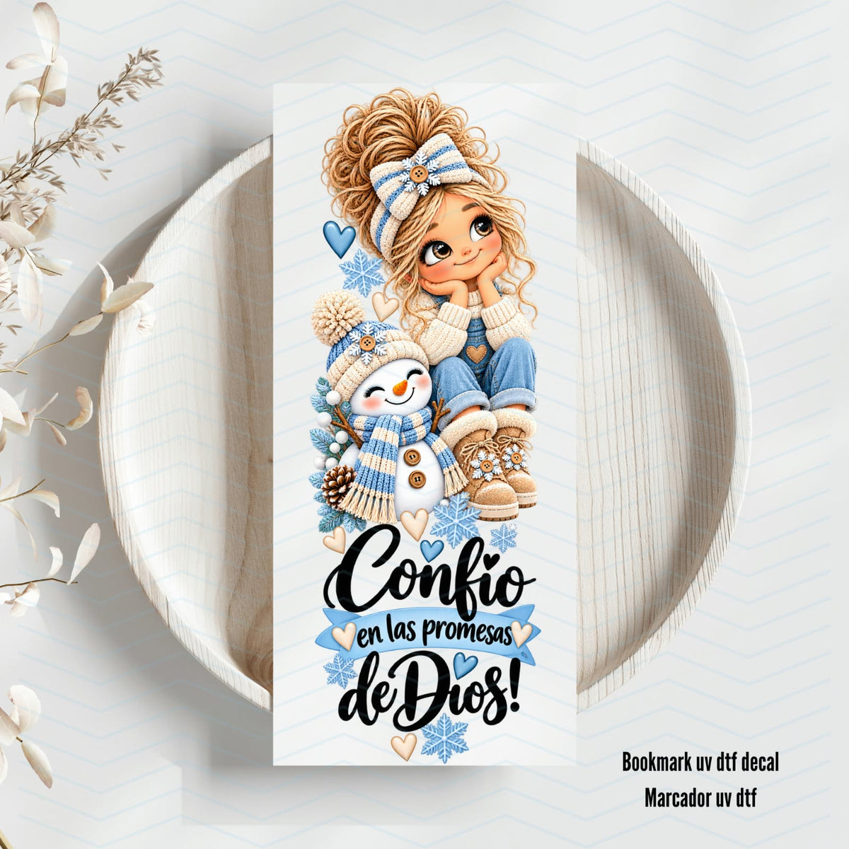 Confío en las promesas Dios Uv Dtf Bookmark