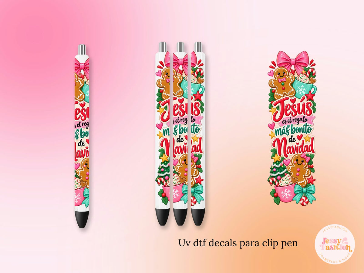 Jesús es el regalo más bonito de navidad UV DTF PEN WRAP
