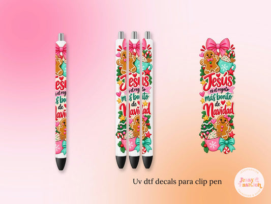 Jesús es el regalo más bonito de navidad UV DTF PEN WRAP