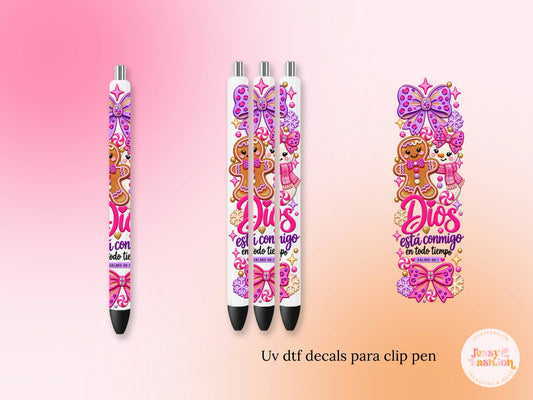 Dios está conmigo en todo tiempo UV DTF PEN WRAP