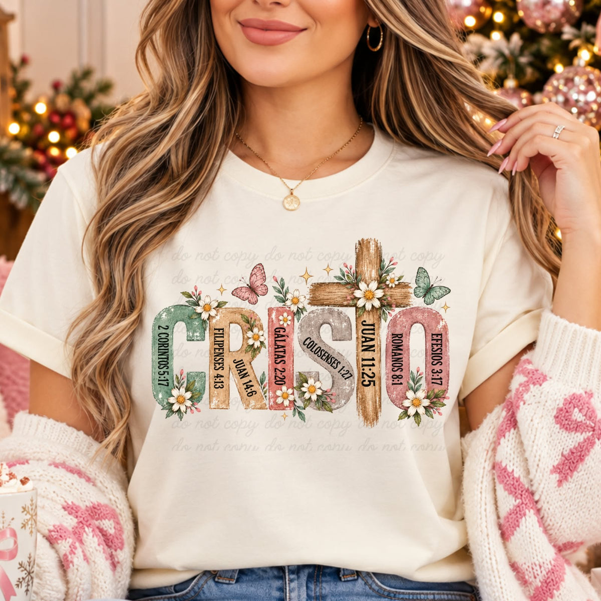 Cristo Floral Dtf Shirt Transfer
