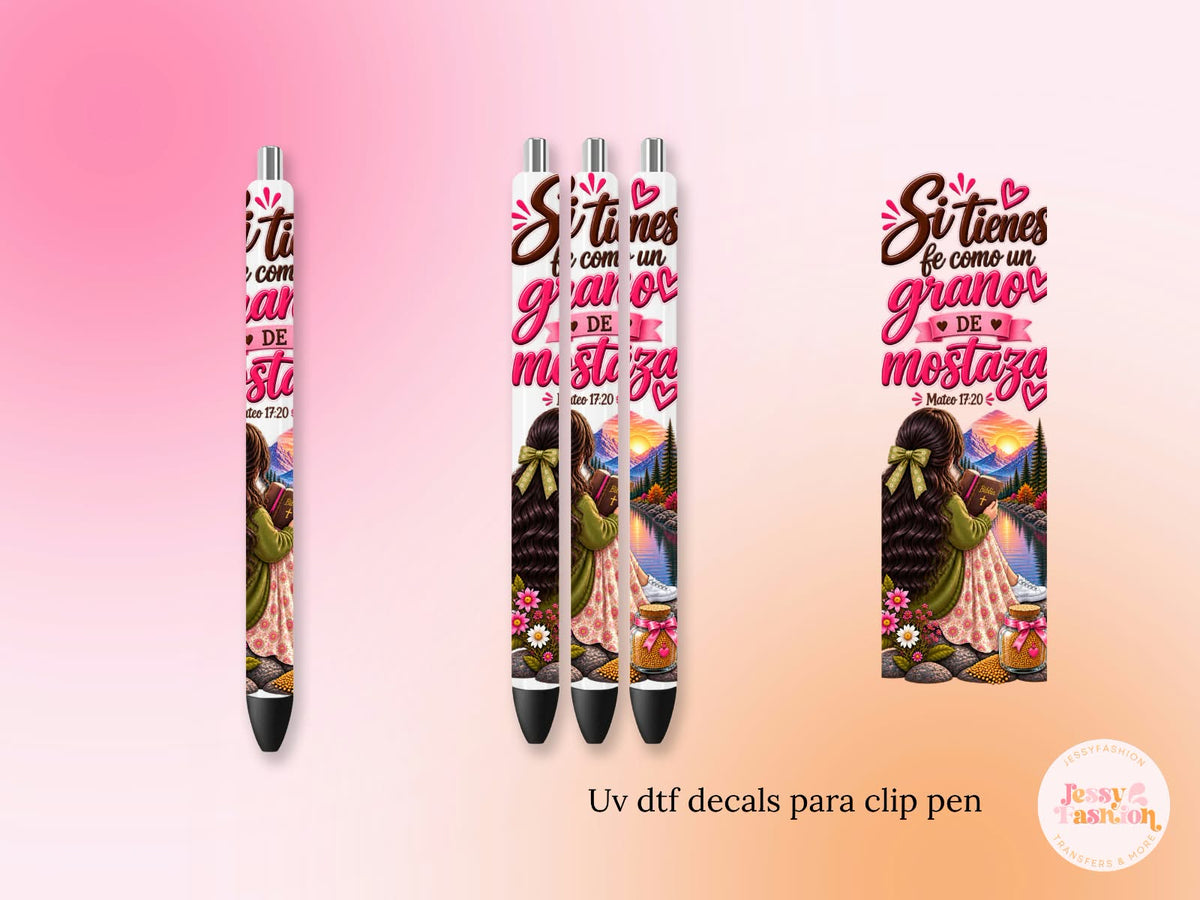 Si tienes Fe ( Lazo verde)  UV DTF PEN WRAP