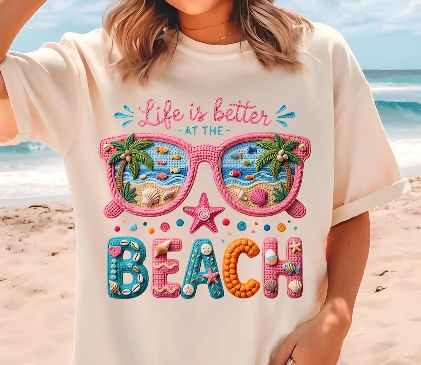 Life is better at the beach Dtf shirt transfer