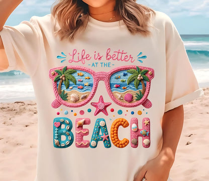 Life is better at the beach Dtf shirt transfer
