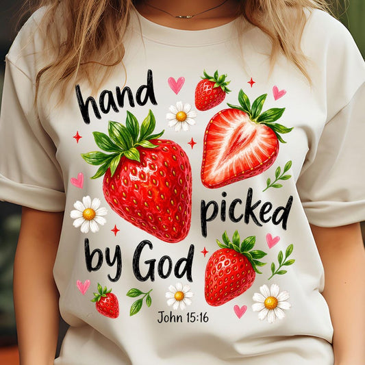 Hand picked by God Dtf shirt transfer