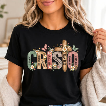 Cristo Floral Dtf Shirt Transfer