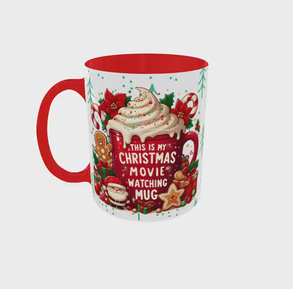 Christmas movies watching mug 11oz Sublimation transfer