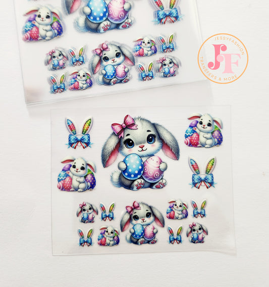 Easter bunny mini tumbler uv dtf wrap