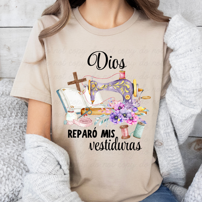 Dios reparó mis vestiduras DTF Shirt Transfer