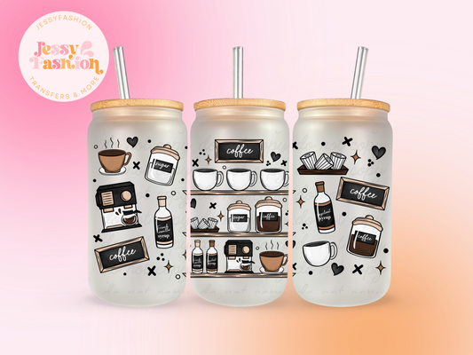Coffee Bar UV DTF CUP WRAP