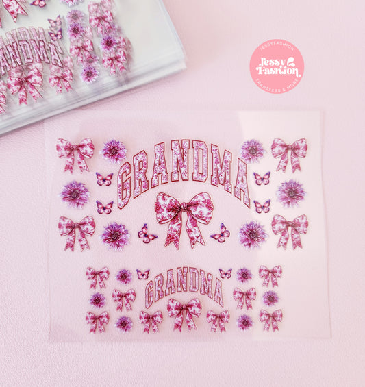 Grandma (Abuela) mini tumbler uv dtf wrap