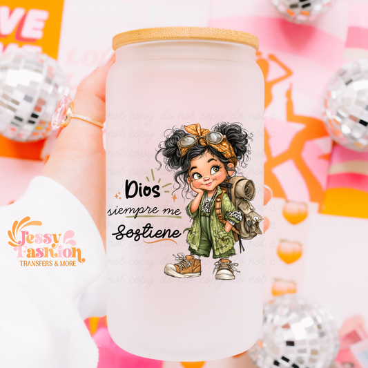 Dios siempre me sostiene UV DTF Decal