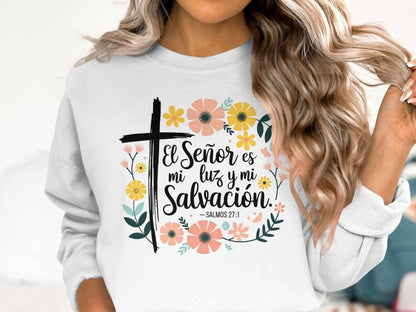 El Señor es mi luz y mi salvación DTF Shirt Transfer