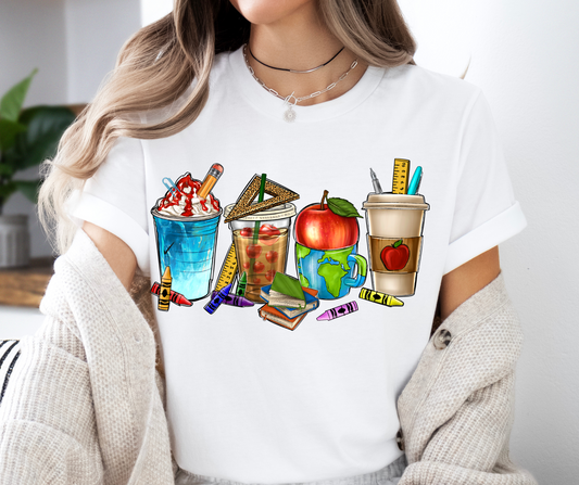 Teacher Cups Dtf Shirt Transfer