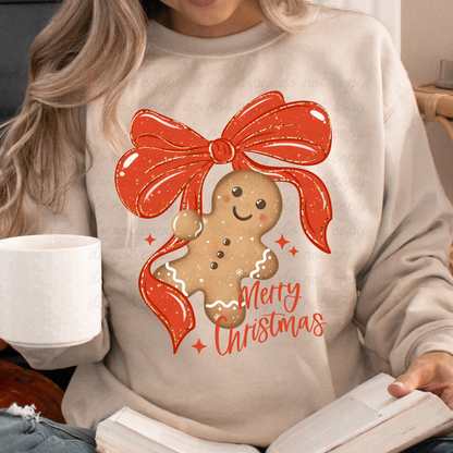 Cute Gingermen Bow Dtf Shirt Transfer