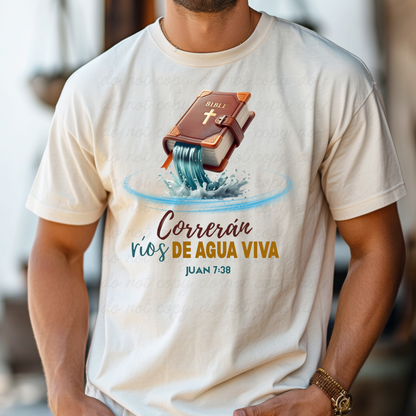Correrán ríos de agua viva DTF Shirt Transfer
