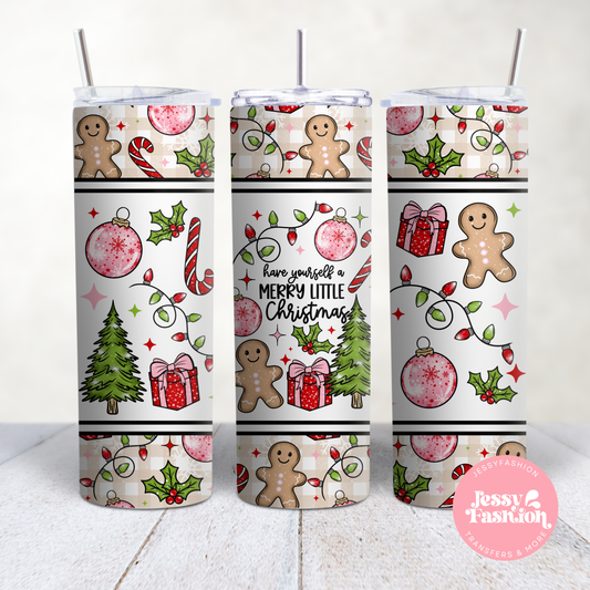 Have yourself a Merry little Christmas Sublimation Transfer Tumbler