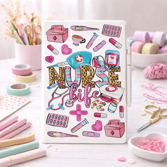 Nurse Life UV dtf notebook