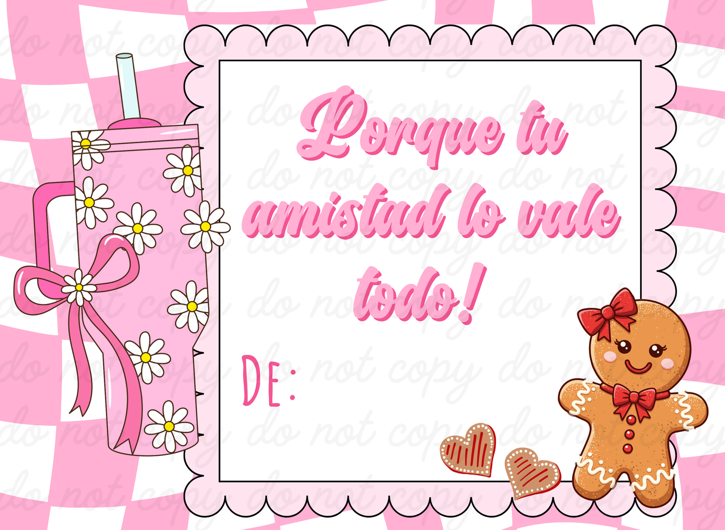 Tarjetas con mensajes para los llaveros mini tumblers