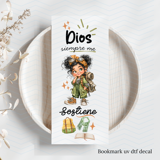 Dios siempre me sostiene Uv Dtf Bookmark