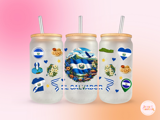 El Salvador UV DTF CUP WRAP