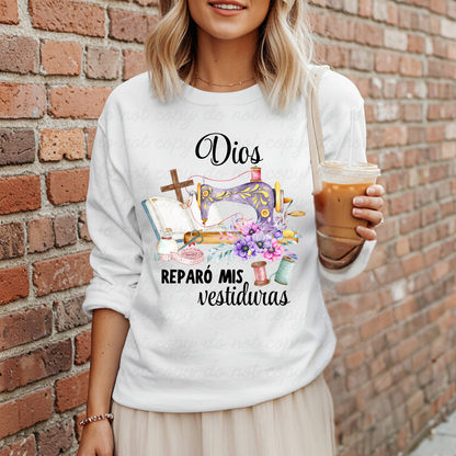 Dios reparó mis vestiduras DTF Shirt Transfer