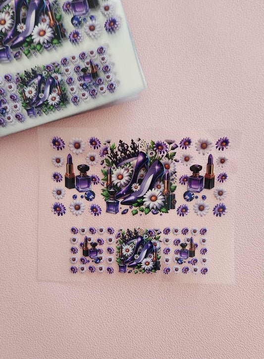 Fashionista purple lover Mini uv dtf wrap