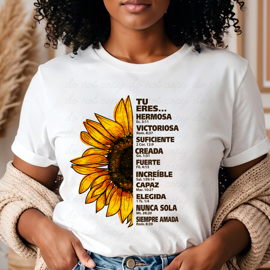 Girasol 🌻 tu eres... DTF Shirt Transfer
