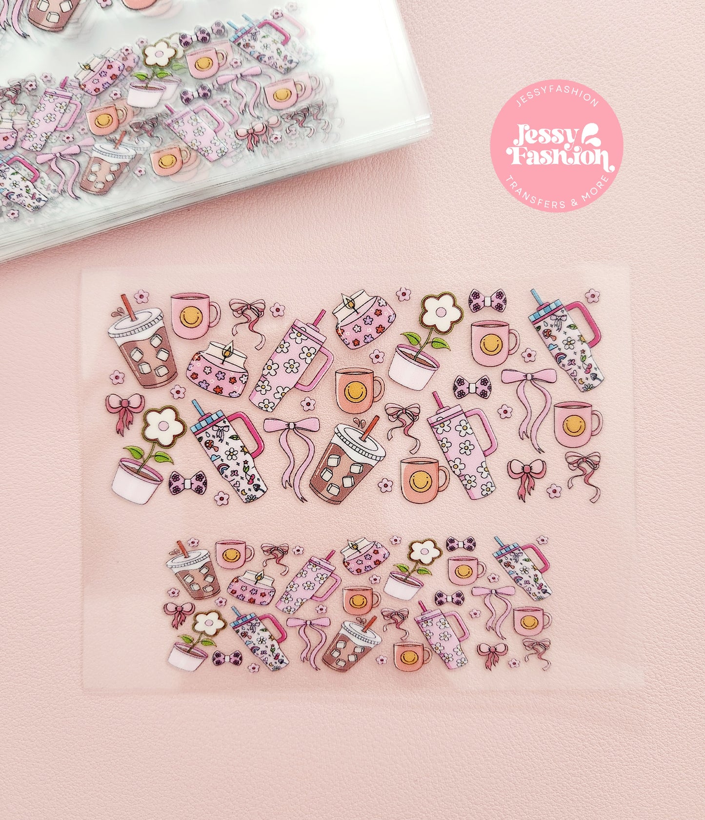 Girly things mini tumbler uv dtf wrap