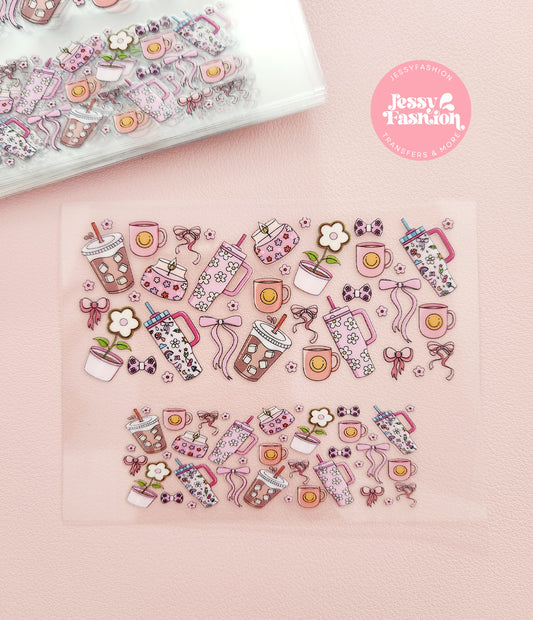 Girly things mini tumbler uv dtf wrap
